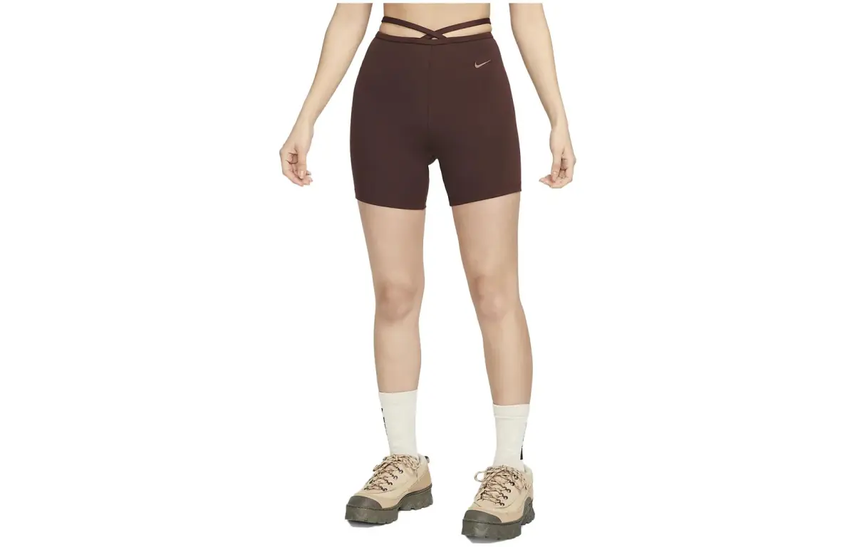Nike Workout Shorts Women's Brown Red
