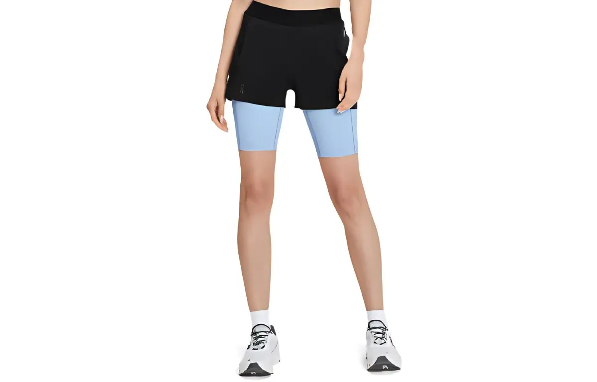 On Sports Shorts Women's Black/Stratum Blue