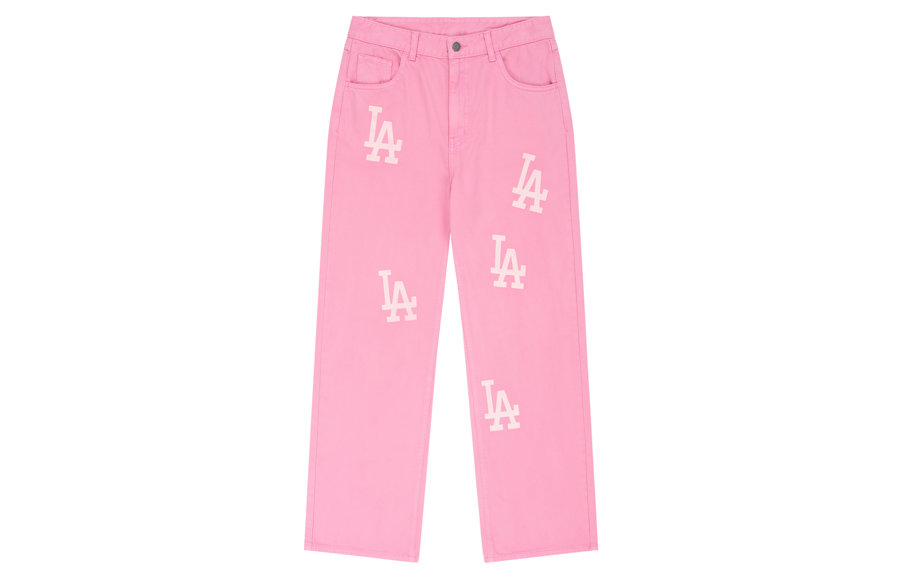 Женские штаны MLB LA Dodgers Denim (светло-розовые)