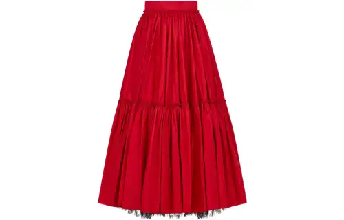 DIOR Casual Long Skirts Women's Scarlet Moderate Mid Length Other