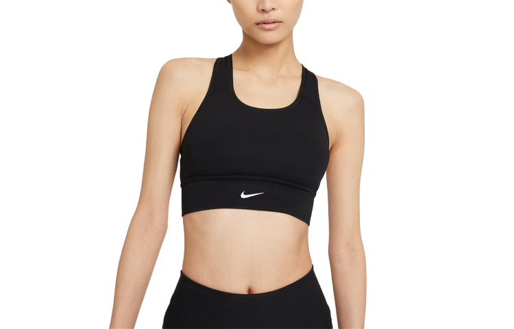 Nike Dri-FIT medium support one piece padded sports bra black
