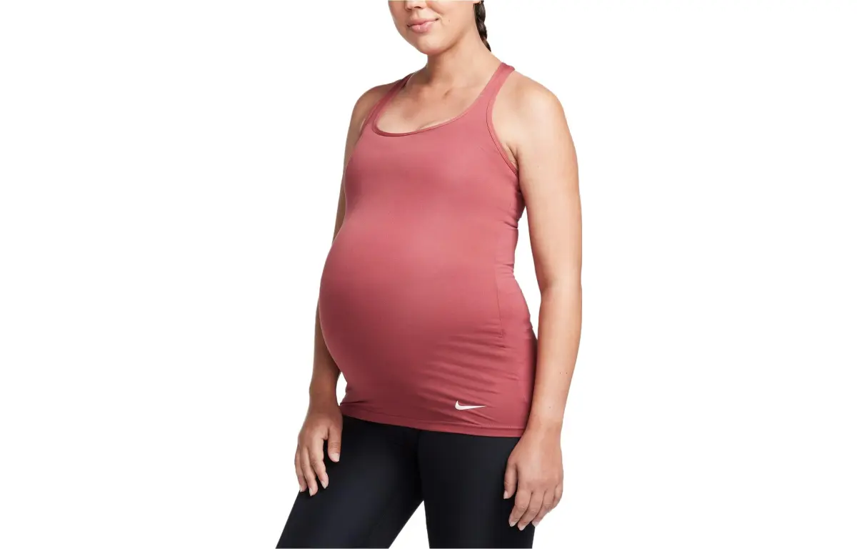 Nike Pregnant Mothers Collection Sleeveless Sports Shirts Women's Fir Wood Red Halter Neck