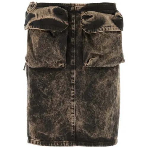 【RunwayPrevious Season】cargo-pocket denim skirt
