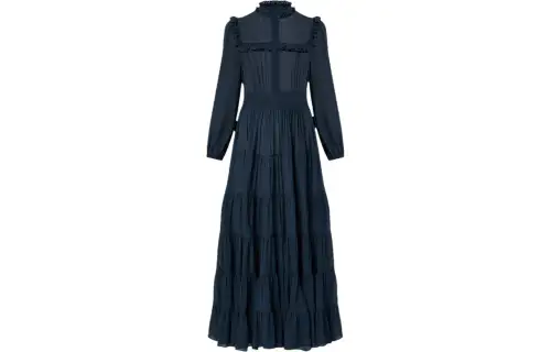 Lv Ruffle Trim Maxi Dress