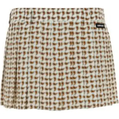 MIU MIU Casual Short Skirts Women's Yellow