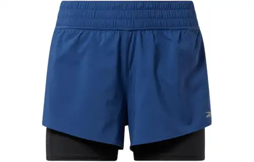 Reebok CYCLED Collection WOR Run 2 In 1 Short Sports Shorts Women's Batik Blue