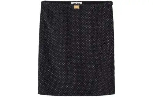 MIU MIU SS24 Casual Short Skirts Women's Black