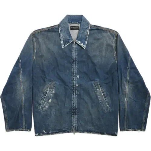 Balenciaga Zip Up Denim Jacket