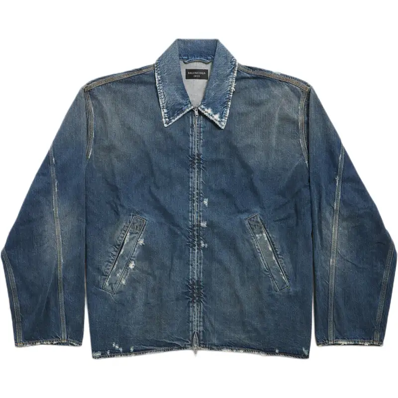 Balenciaga Zip Up Denim Jacket