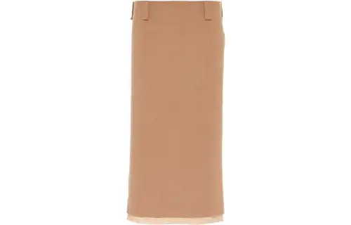 MIU MIU Casual Long Skirts Women's Brown Moderate Mid Length Other