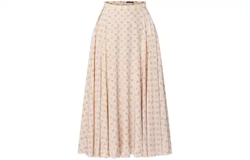 Lv Monogram Midi Skirt