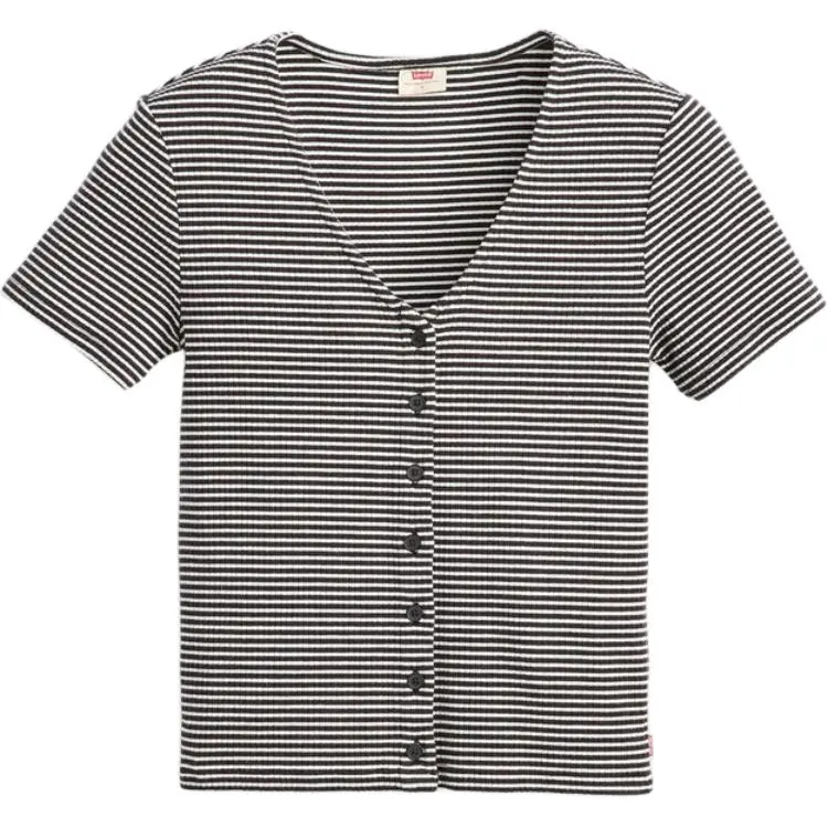 Levi's T-Shirts Women's Gray V-neck