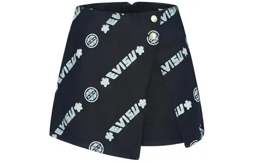 EVISU Denim Short Skirts Women's Denim Blue