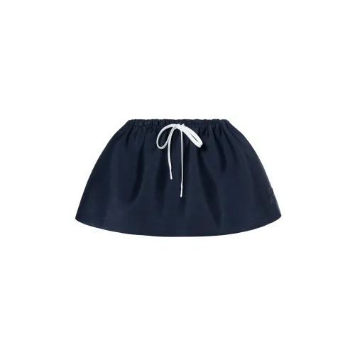 Miu Miu logo-appliqué wool miniskirt