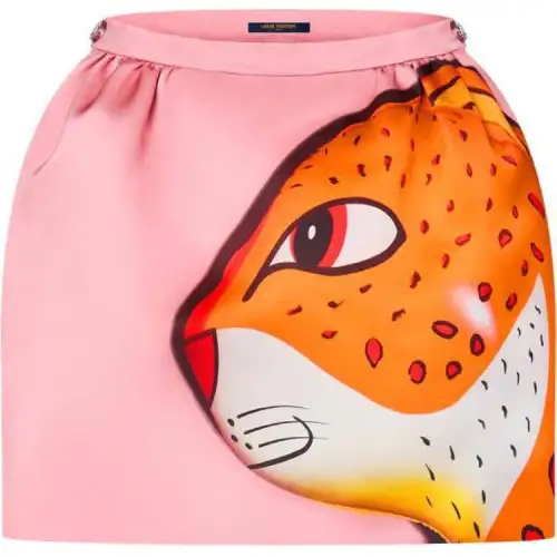 LOUIS VUITTON Leopard Mini Skirt