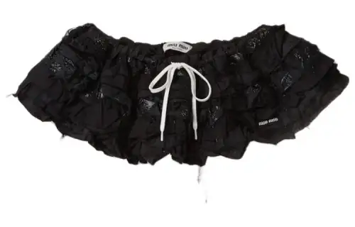 MIU MIU SS24 Casual Short Skirts Women's Black