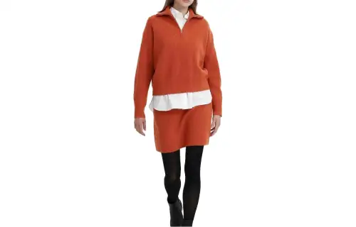 UNIQLO X Clare Waight Keller Casual Short Skirts Women's Orange Red Moderate Short A Line Skirt