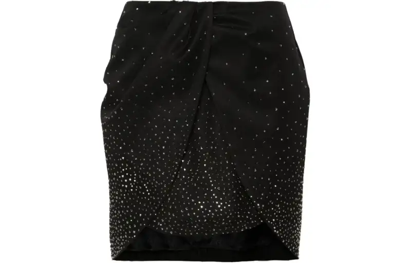 OFF-WHITE crystal-embellished mini skirt