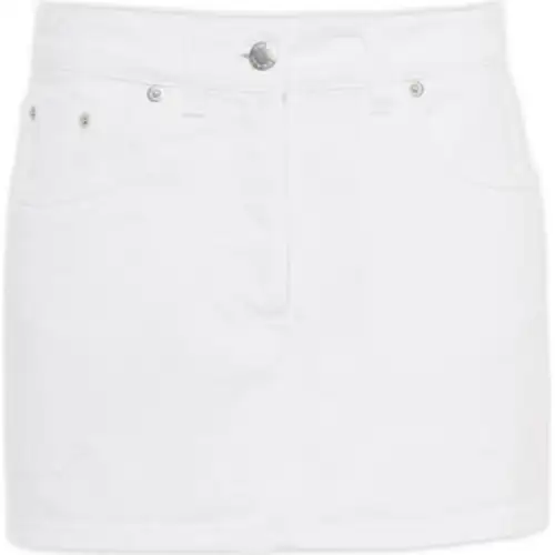 PRADA Casual Short Skirts Women's White Moderate Short A Line Skirt