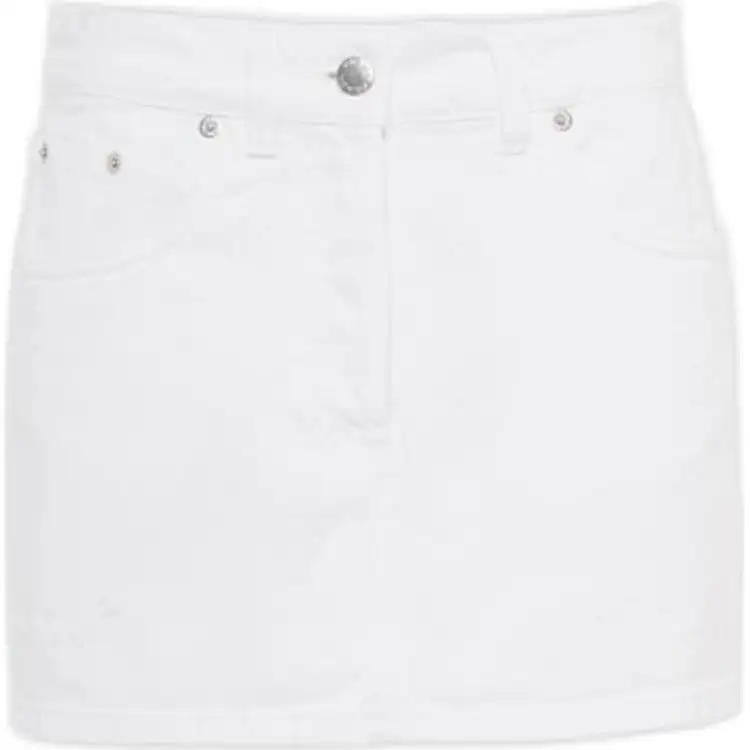PRADA Casual Short Skirts Women's White Moderate Short A Line Skirt