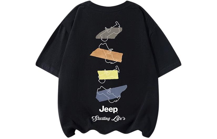 Футболка Jeep Cartoon Logo (голубая)