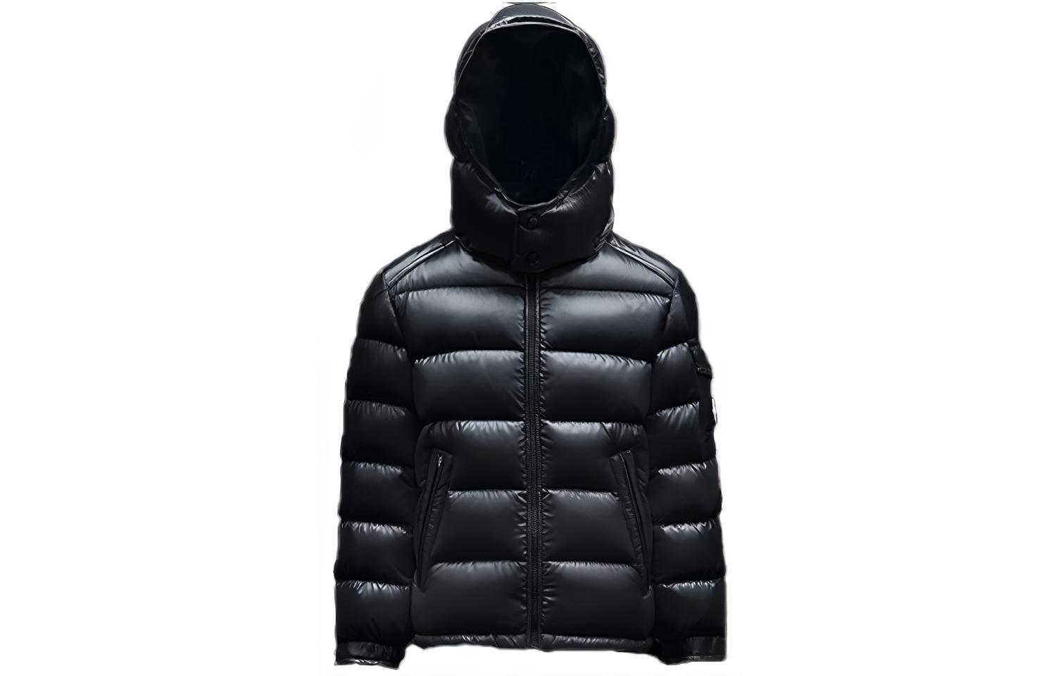 Куртка Moncler Maya (глянцевая черная)