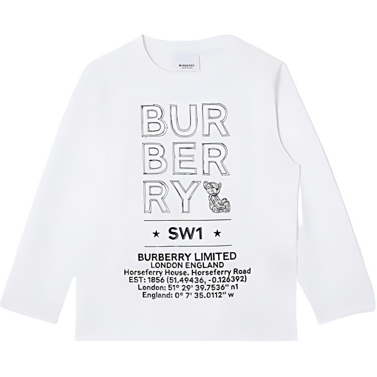 Детская футболка Burberry (белая)