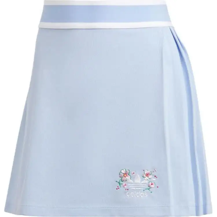 Adidas Originals Cherry Blossom Limited Series Casual Short Skirts Women's Light Pink Blue