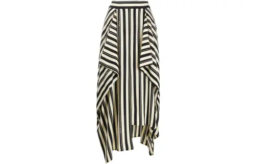 LOEWE Stripe Panel Skirt 'Ecru/Black'