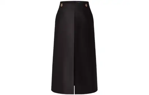 LOUIS VUITTON Anchor Button Midi Skirt