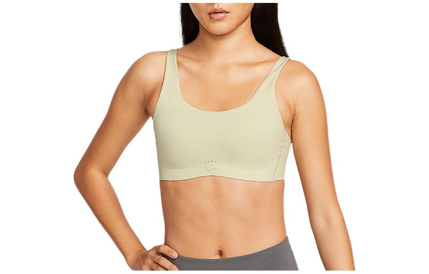 Nike Solid Color Low Intensity Support Padded Sports Bra Women's Light Yellow Green