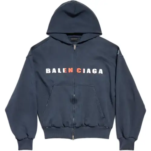 Balenciaga Sweatshirt Slim Fit Men's Marine Blue