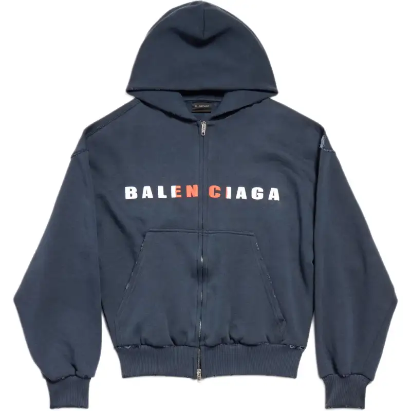 Balenciaga Sweatshirt Slim Fit Men's Marine Blue