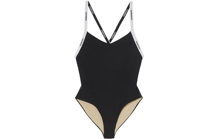 Burberry One Piece Swimsuits Women's Black Triangle One Piece Swimsuit