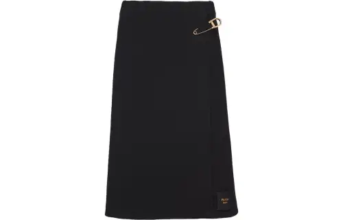 PRADA Casual Long Skirts Women's Black Moderate Mid Length A Line Skirt