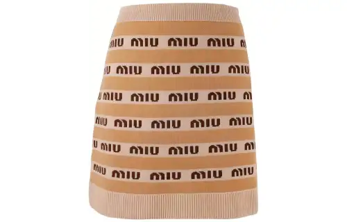 MIU MIU Casual Short Skirts Women's Yellow