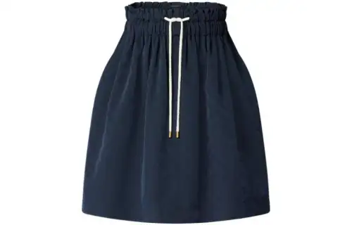 LOUIS VUITTON Casual Long Skirt Women's Navy Blue