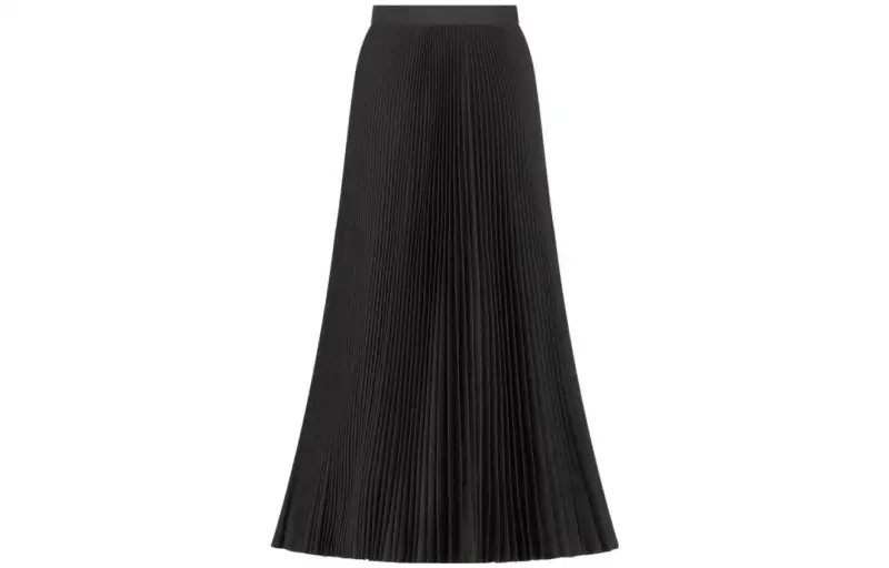 Christian DIOR Pleated Mid Length Skirt