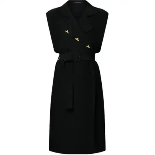 LOUIS VUITTON Belted Double Breasted Dress