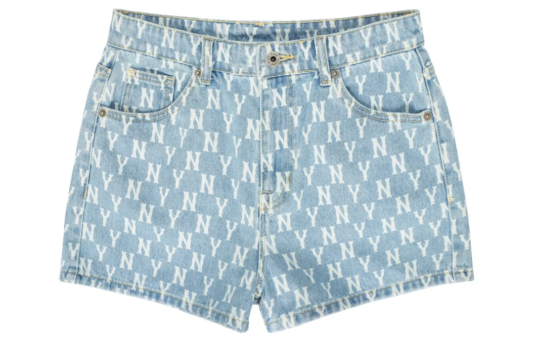 MLB Denim Shorts Women's Light Blue