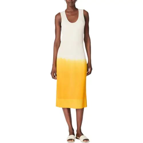 Bottega Veneta SS25 Sleeveless Dress Women's White Yellow