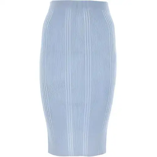 Bottega Veneta Back Slit Knitted Midi Skirt