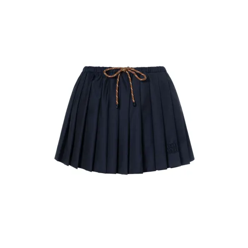 MIU MIU Casual Short Skirts Women's Blue