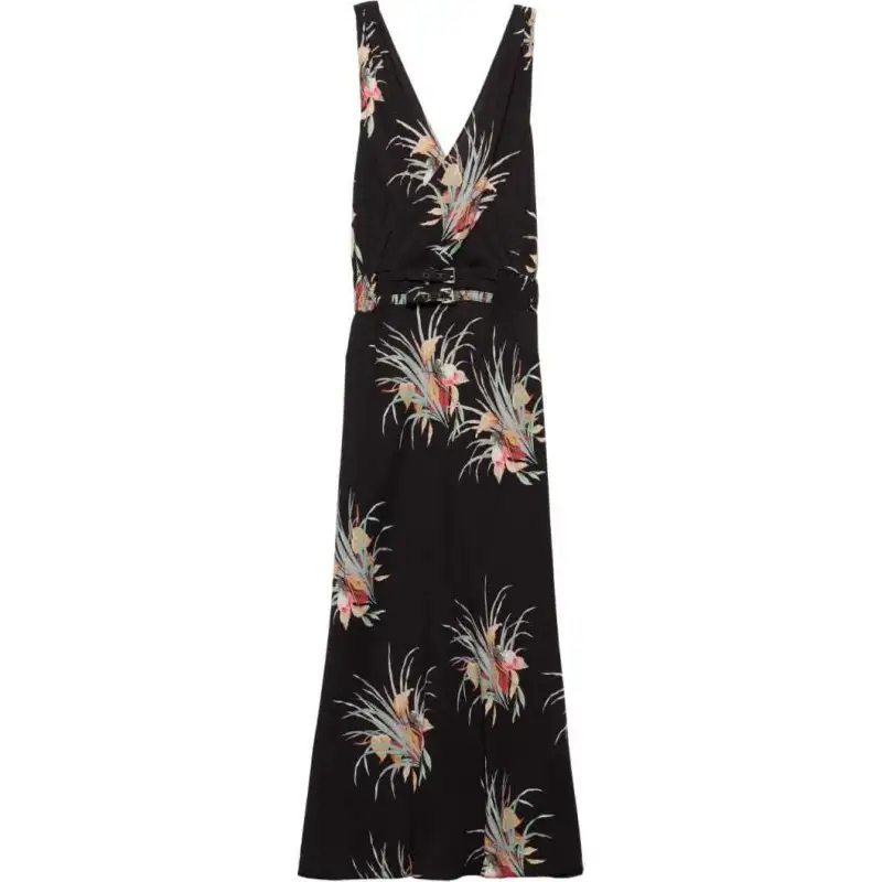 PRADA Floral jacquard Midi Dress