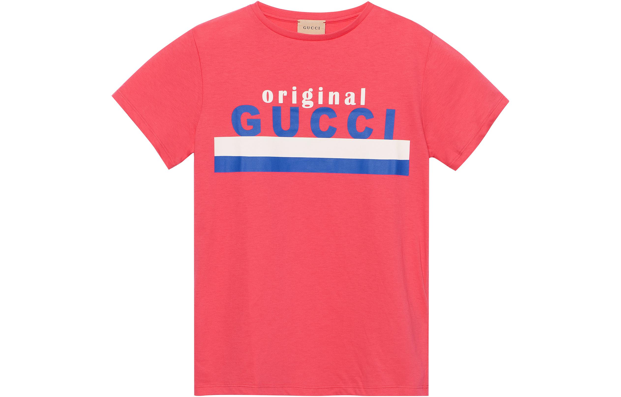 Мужская футболка Gucci GUCCIT Epilogue Logo (розовая)