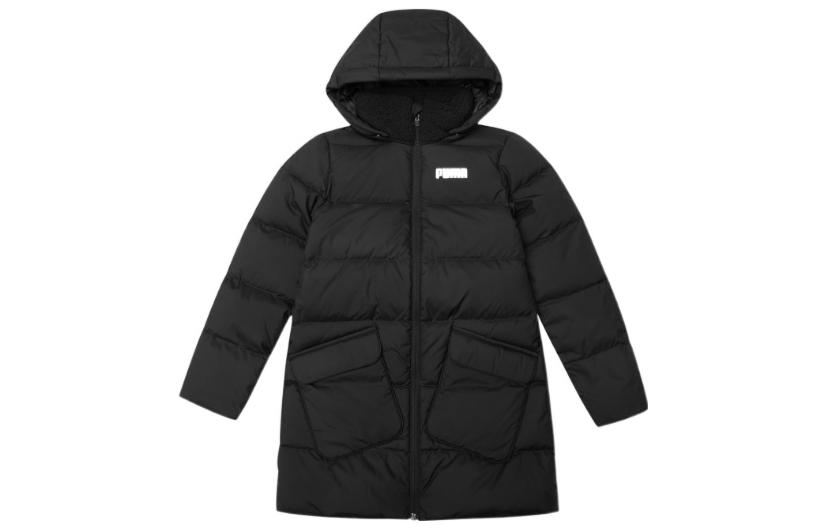 Пуховик PUMA С капюшоном (однотонный)