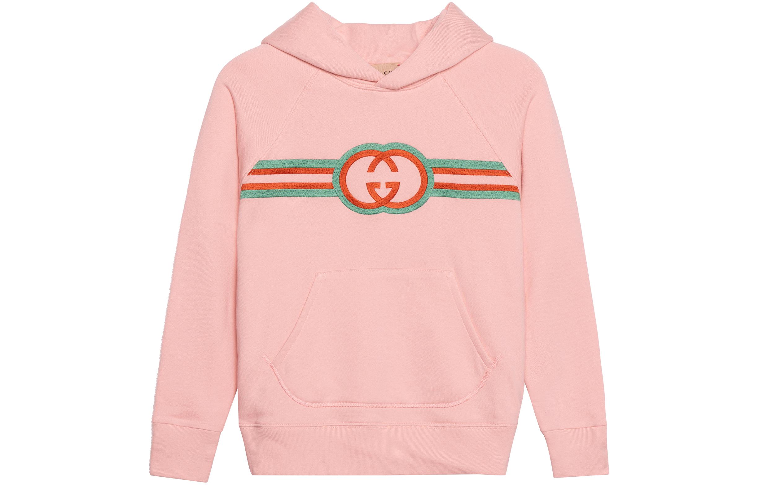Женское худи Gucci Logo Hoodie (розовое)