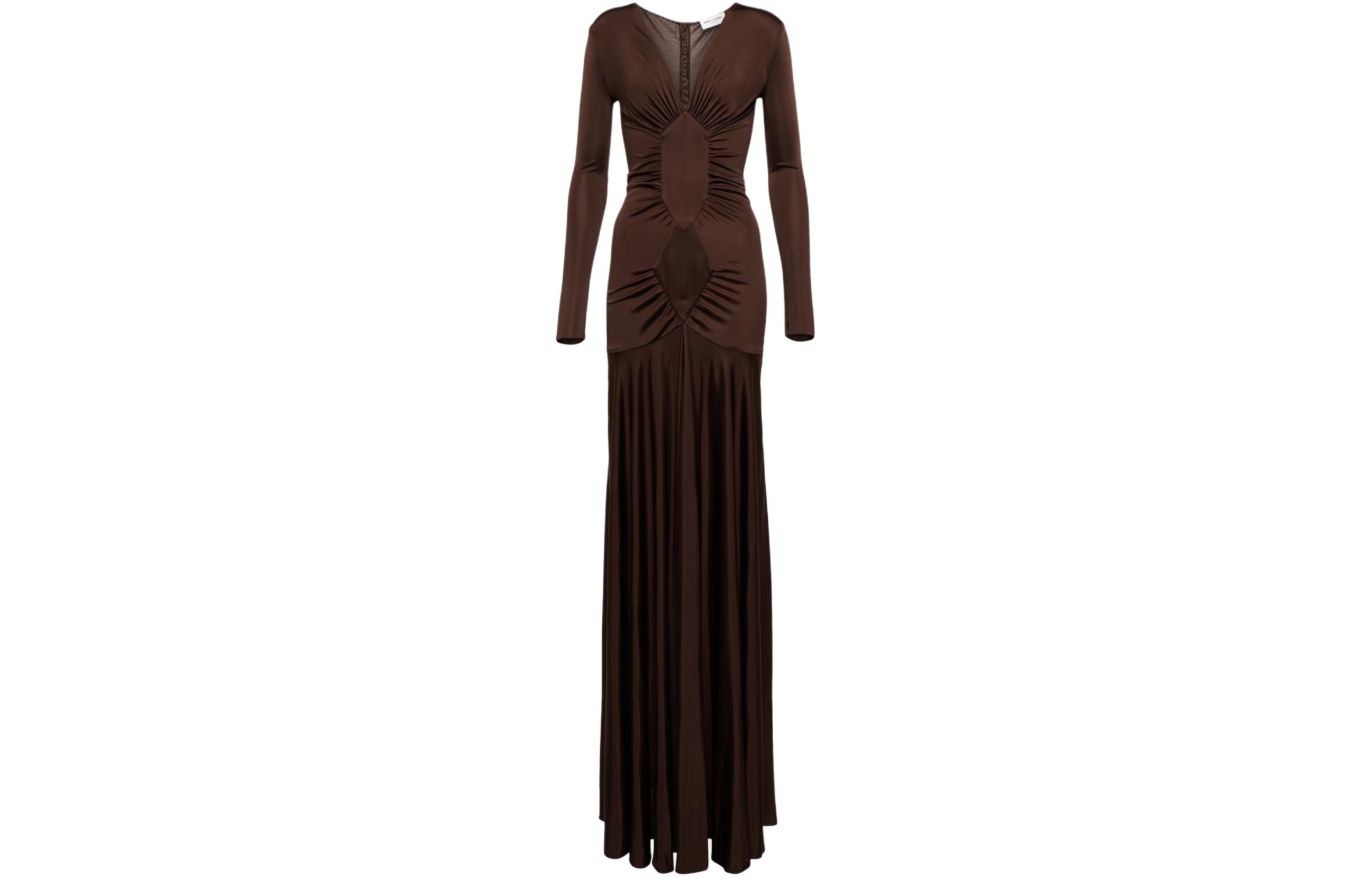 SAINT LAURENT Ruched detail Gown
