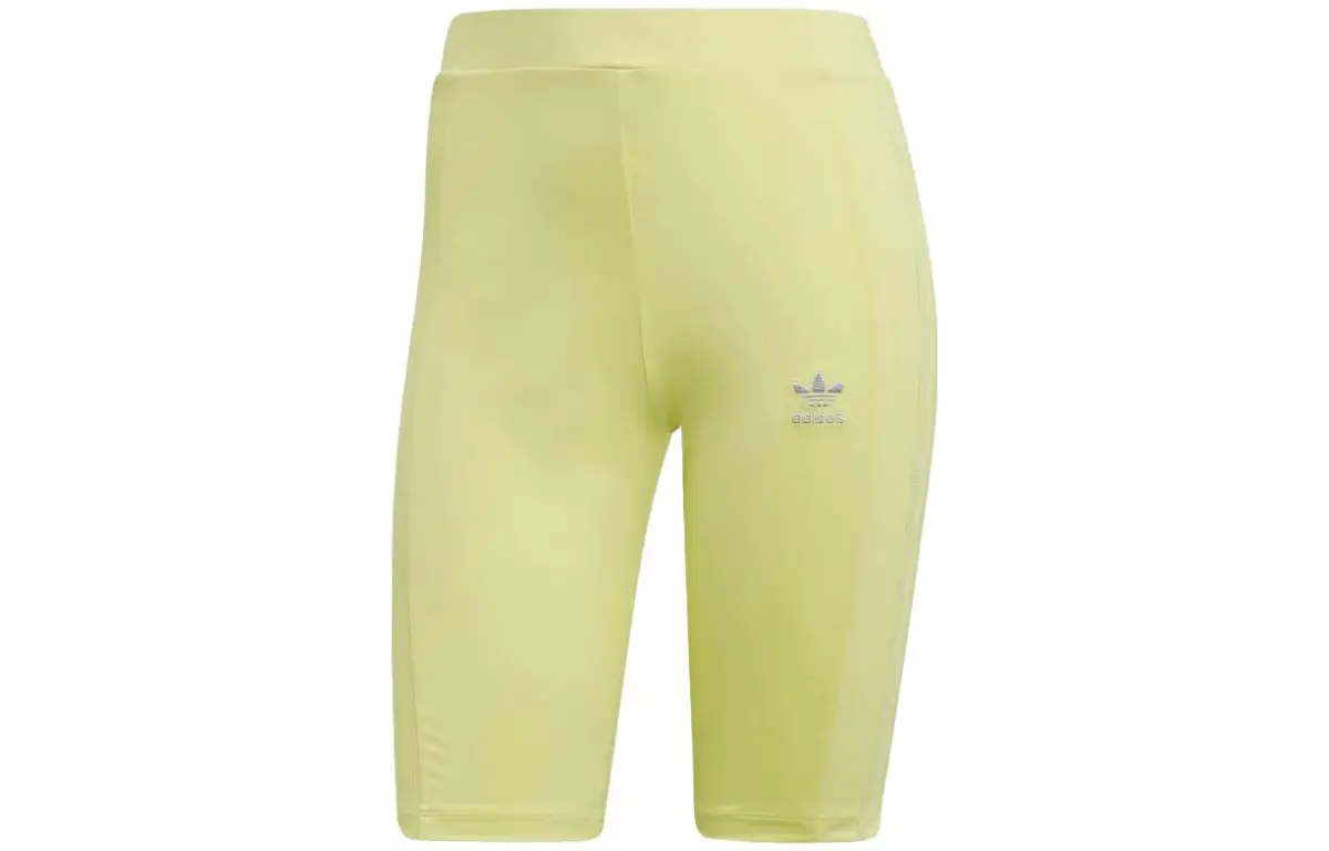 Adidas Originals Sports Shorts Women's Yellow Moderate Tight Pants