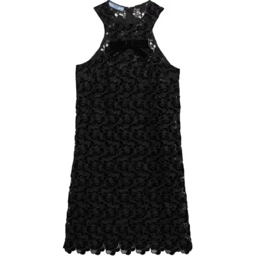 PRADA FW24 Sleeveless Dress Women's Black